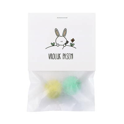 Vrolijk Pasen - Zaadbommetjes in pergamijn zakje met klapkaartje // Eef