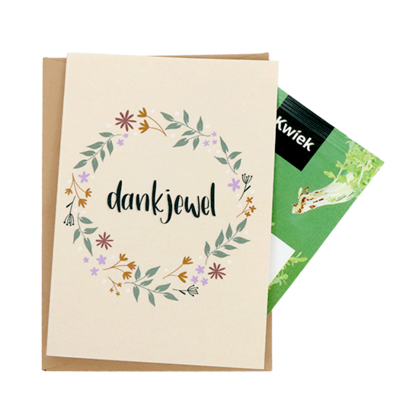 Dankjewel - Zaden in klapkaartje met envelopje