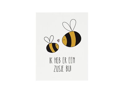 Kaartje - Ik heb er een zusje bij! | 80 x 105 mm