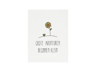 Kaartje - Grote avonturen beginnen klein | 80 x 105 mm