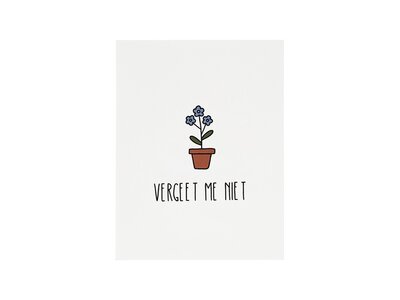 Kaartje - Vergeet me niet | 80 x 105 mm
