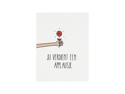 Kaartje - Jij verdient een applausje | 80 x 105 mm