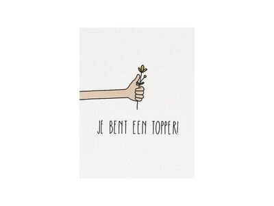 Kaartje - Je bent een topper! | 80 x 105 mm