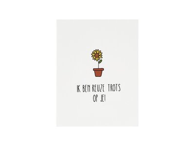 Kaartje - Ik ben reuze trots op je | 80 x 105 mm