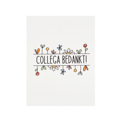 Kaartje - Collega bedankt | 80 x 105 mm