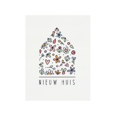 Kaartje - Nieuw huis | 80 x 105 mm