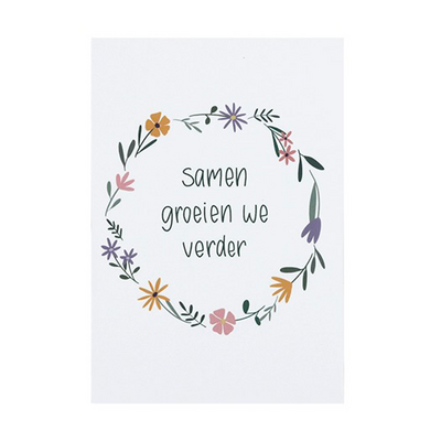 Ansichtkaart - Samen groeien we verder // Floralis | 100 x 148 mm