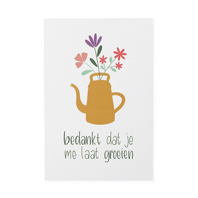 Ansichtkaart - Bedankt dat je me laat groeien // Floralis | 100 x 148 mm