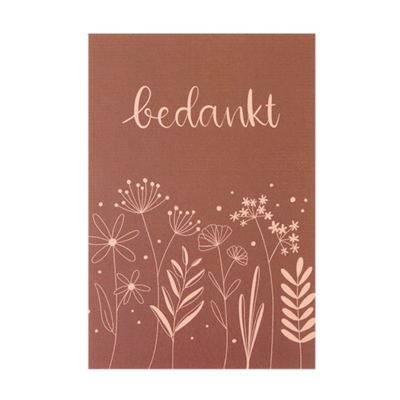 Ansichtkaart - Bedankt | 100 x 148 mm
