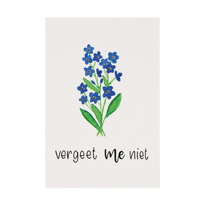 Ansichtkaart - Vergeet me niet | 100 x 148 mm