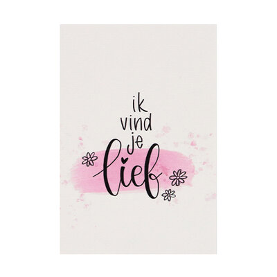 Ansichtkaart - Ik vind je lief | 100 x 148 mm
