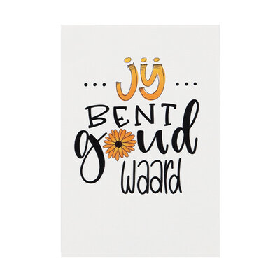 Ansichtkaart - Jij bent goud waard | 100 x 148 mm