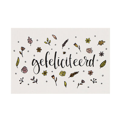 Ansichtkaart - Gefeliciteerd | 100 x 148 mm