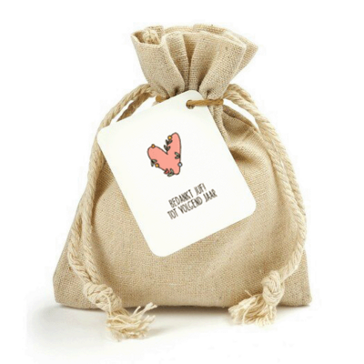 Bedankt juf! Tot volgend jaar - Traktatie zaden in linnenzakje 