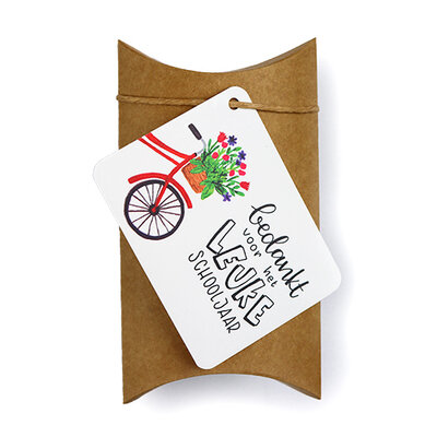 Bedankt voor het leuke schooljaar - bedankje zaden in gondeldoosje 