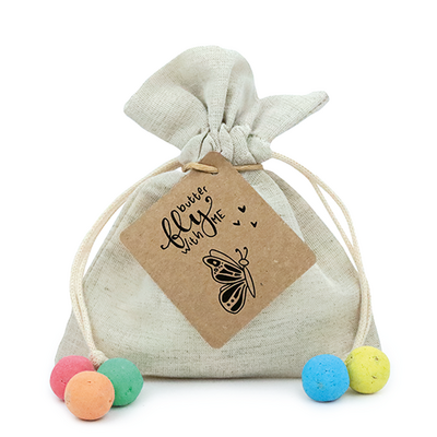 Butterfly with me - Zaadbommetjes in linnenzakje // Maartje