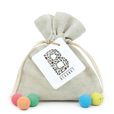 Bedankt - Zaadbommetjes in linnenzakje // Eef