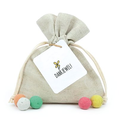 Dank je wel - Zaadbommetjes in linnenzakje // Eef