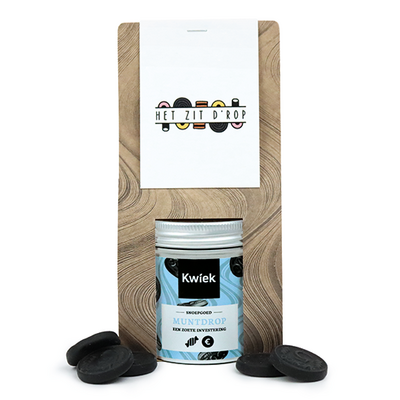 Het zit d'rop -  snoeptas met blikje snoep // Eef