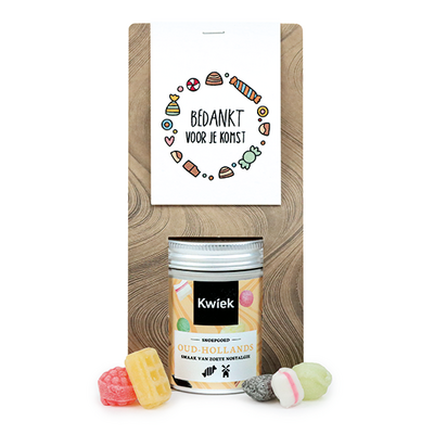 Bedankt voor je komst - Snoeptas met blikje snoep // Eef