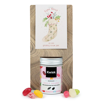Fijne kerst en een gelukkig nieuwjaar - Snoeptas met blikje snoep // Mijksje