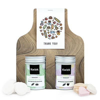Thank you! - Snoeptas met twee blikjes snoep // Eef