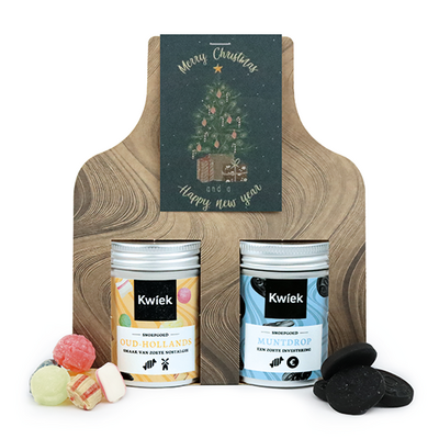 Merry Christmas and a happy new year - Snoeptas met twee blikjes snoep // Mijksje 
