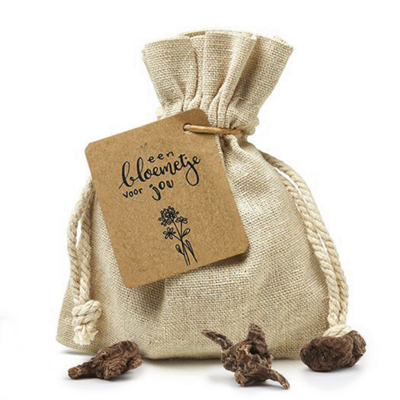 Een bloemetje voor jou - Bloembollen in linnenzakje