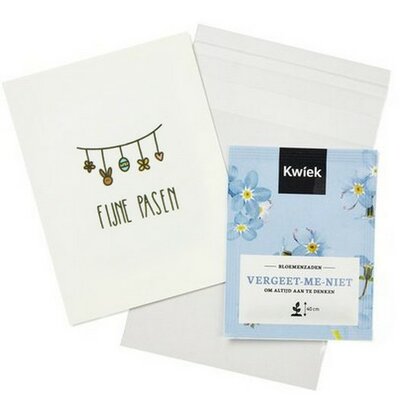 Fijne Pasen - Traktatie zaden in bioplastic zakje