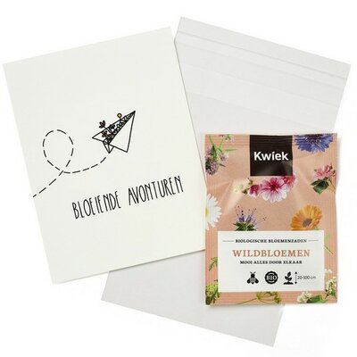 Bloeiende avonturen - Traktatie zaden in bioplastic zakje