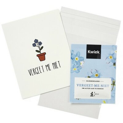 Vergeet me niet - Traktatie zaden in bioplastic zakje