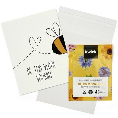 De tijd vloog voorBIJ - Traktatie zaden in bioplastic zakje