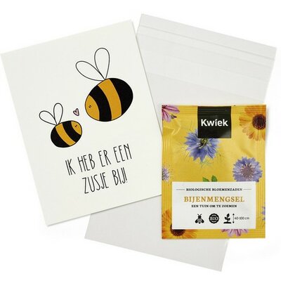 Ik heb er een zusje bij - Traktatie zaden in bioplastic zakje