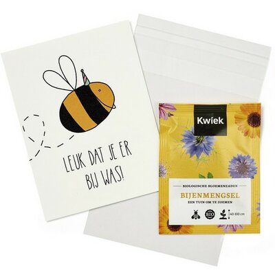 Leuk dat je er bij was! - Traktatie zaden in bioplastic zakje