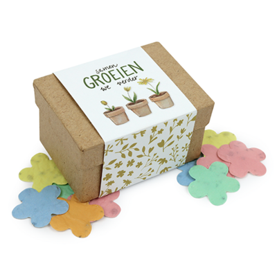 Samen groeien we verder - Groeiconfetti in papier maché doosje // Mijksje