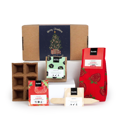 Kerstpakket - Kerst Aardbei zaden & sokken