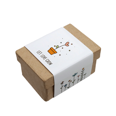 Let love grow - Zaadbommetjes in papier maché doosje // Eef