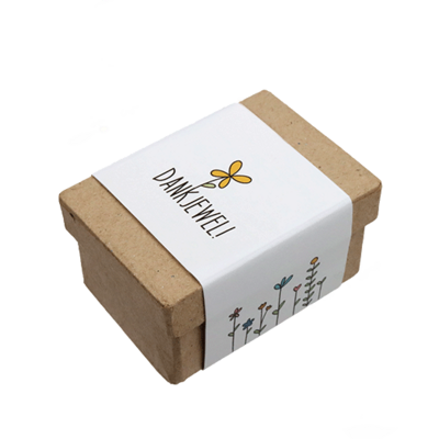 Dankjewel - Zaadbommetjes in papier maché doosje // Eef