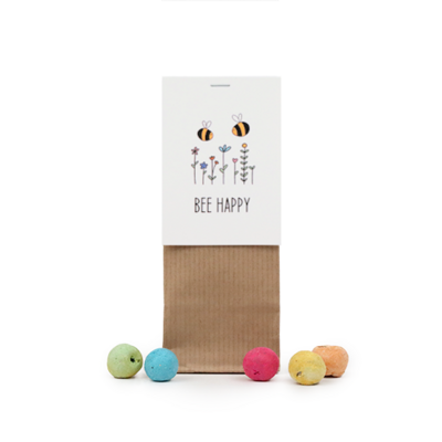 Bee happy - Zaadbommetjes in stazakje // Eef