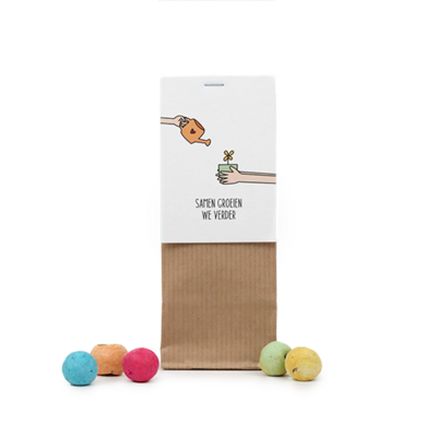 Samen groeien we verder - Zaadbommetjes in stazakje // Eef