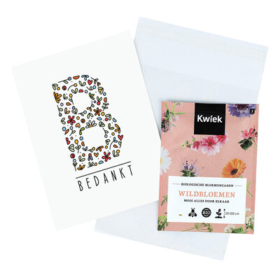 Bedankt - Zaden in bioplastic zakje // Eef